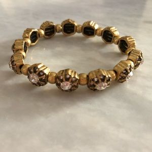 J. Crew elastic gold bracelet